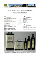 Техническая информация: Оливковое масло Can Companyo